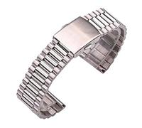 Générique YGUK0J Bracelet De Montre En Acier Inoxydable 316L Argent Or Femmes Bracelets 12mm 14mm 16mm 18mm 20mm Horloge Fermoir(Silver,20mm)