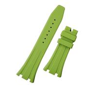 Générique YGUK0J Bracelet De Montre En Caoutchouc De Silicone Souple De 26mm, Compatible Avec Les Crochets AP 15400/15500/26331(Light Green,SILVER HOOKS_ROSE BUCKLE)