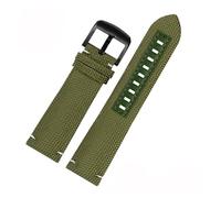 Générique YGUK0J Bracelet de montre en cuir et nylon de 22 mm compatible avec Mido Navigator M026.629/430 Ocean Star M042.430 Citizen bracelet de montre en toile étanche noir bleu(Army green-black)