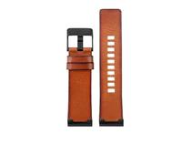 Générique YGUK0J Bracelet de montre rétro en cuir véritable de qualité for hommes, Compatible avec DZ4343 DZ4323 DZ7406, bracelet de montre Vintage en cuir italien 22mm 24mm 26mm(B brown-black,22mm)