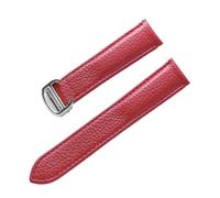 Générique YGUK0J Bracelet En Cuir Motif Lychee Substitut De En Cuir Souple Compatible Avec Le Bracelet Cartier Tank For Hommes Et Femmes(Red,16mm)