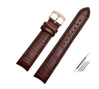 Générique YGUK0J Bracelet En Cuir Véritable Bracelet De Montre À Bout Incurvé 20 Mm 21Mm 22Mm Compatible Avec Citizen BL9002-37 05A BT0001-12E 01A(Brown pin rose,20mm)