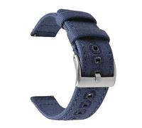 Générique YGUK0J Bracelet En Toile Tressée 18 Mm 20 Mm 22 Mm Compatible Avec Samsung Galaxy Watch 3/4 40 Mm 44 Mm Classic 46 Mm 42 Mm Bracelet À Dégagement Rapide(Blue silver,22mm)