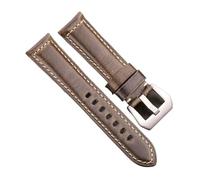 Générique YGUK0J Bracelets De Montre En Cuir Véritable, 4 Couleurs, Compatibles Avec Les Femmes Et Hommes, Bracelet Vache, 20 Mm, 22, 24, 26(Green Silver Buckle,26mm)
