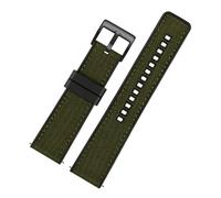 Générique YGUK0J Nylon Toile Caoutchouc Montre Bracelet Hommes Silicone Fond Étanche Papillon Boucle Poignet Bande Bracelet Accessoires 20mm 22mm 24mm(Army green 02,22mm)