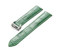 Générique YGUK0J Remplacement De Cuir De Vachette Couche De Tête De Bracelet En Cuir Compatible Avec Les Accessoires De Bracelet De Montre De Ballon Bleu De Cartier Hommes Et Femmes(Green,20mm)