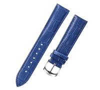 Générique YGUKOJ 8 10 12 14 15 16 17 18 19 20 Mm Bracelet En Cuir Véritable Montre Ceinture Sangle Montres Bande Femme Rouge Blanc Noir(Blue,12mm)