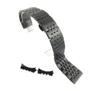 Générique YGUKOJ Bande de Montre en Acier Inoxydable 12mm 14mm 17mm 19mm 18mm 20mm 20mm 21mm 22mm Bracelet de Bracelet d'extrémité incurvée Bracelet de Montre Double Serrure(Black_21mm)
