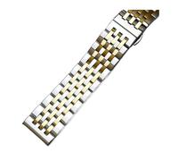 Générique YGUKOJ Bracelet à bracelet de montre 12mm 14mm 16mm 17mm 18mm 19mm 20mm 21mm 22mm 22mm 23mm 23mm 23mm 23mm 23mm Bande de montre en acier inoxydable T41 argent or(Silver gold,18mm)