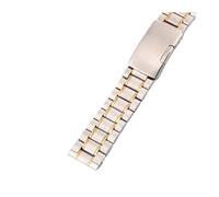 Générique YGUKOJ Bracelet de bracelet de montre de montre en acier inoxydable solide 12 14 16 18 20 22 Pièces de soudure sans soudure de bracelet sans soudure de 24 mm(Silver gold,12mm)