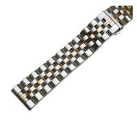 Générique YGUKOJ Bracelet de Bracelet de Montre en Acier Inoxydable 14mm 16mm 18mm 19mm 20mm 20mm Femmes Hommes Métal Solide Métal Brossé Band Band Accessoires(Silver Rose Gold_20mm)