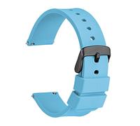 Générique YGUKOJ Gandband 14mm 18mm 20mm 22mm 24mm Sport Sport Sport Sangle Hommes Femmes Représentation Bande Bande Caoutchouc Boucle en Acier Inoxydable(Deepskyblue,24mm)