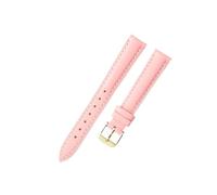 Générique YingYou Bracelet De Montre En Cuir Souple, Accessoire Vert Violet, Bracelet Véritable Durable, 10 Mm, 12 Mm, 14 Mm, 16 Mm, 18 Mm-24 Mm(Pink-gold,14mm)