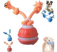 Générique Yobensun Dog Toy, Automatic Motion Activated Rolling Smart Jumping Ball, Rechargeable, 3 Speed Modes, with Sound Effects and Obstacle Avoidance for Small Medium Dog (Orange)