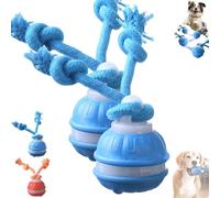 Générique Yobensun Dog Toy, Automatic Motion Activated Rolling Smart Jumping Ball, Rechargeable, 3 Speed Modes, with Sound Effects and Obstacle Avoidance for Small Medium Dog (Blue * 2Pcs)
