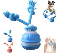 Générique Yobensun Dog Toy, Automatic Motion Activated Rolling Smart Jumping Ball, Rechargeable, 3 Speed Modes, with Sound Effects and Obstacle Avoidance for Small Medium Dog (Blue)