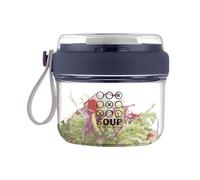 Générique Yogurt Cups, Oatmeal Mug, Meal Planning Containers, 650ml Portable Cereal Meal Plan Milk Ideal the Move Breakfasts Compact for Kids, Blue, White, Purple