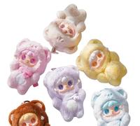 Générique YookiV4 Ours série Peluche poupée Pendentif, poupée Douce Mignon, Figurine à Collectionner Sac en Peluche Pendentif, Cadeau d'anniversaire de Mode, au Hasard Un