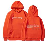 Générique You are Enough Hoodie, Dear Person Behind Me Hoodie Sweatshirt with Pocket Unisex (Orange,4TG)