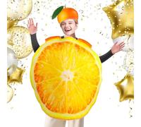 Générique You Said Fun Fruit Costumes, Halloween Orange Costume, Funny Fruit Oranges Stume, Fantasy Costume For Children And Adults, Sliced FruitaAnd Vegetable, Funny Halloween Set With Hat Orange