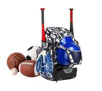 Générique Youth Baseball Bag | Large Adjustable Shoulder Straps Backpack with Fence Hook,Girls Softball Bag | for Teen Soccer Football Sports School Game Travel Practice Training Spring