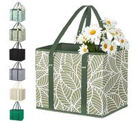 Générique Zealburst Grocery Bags, Reusable Grocery Bags, Non-Woven Foldable Picnic Bag, Large Capacity for Family Shopping Hold up to 50 Ibs (Antique Foliage)