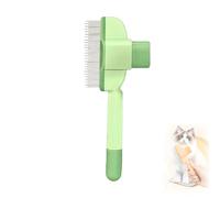 Générique Zen Brush Self-Cleaning Pet Grooming Comb for Cats & Dogs - Pain-Free Deshedding Tool with Massage Effect, Dual Bristles & Release Button for Long/Short Hair & Home Us