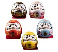 Générique Zen Figurine - Doll for Home | Small Japanese Statue with Painted Eyes, Handmade Good Fortune Charm, Decorative Spiritual Ornament for Living Room Bedroom Office