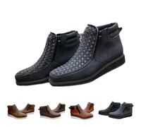 Générique Zenfaze Handcrafted Western Cowboy Boots, Zenfaze Orthopedic Shoes for Men, With Double Side Zipper (black,48)