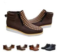 Générique Zenfaze Handcrafted Western Cowboy Boots, Zenfaze Orthopedic Shoes for Men, With Double Side Zipper (coffee,45)
