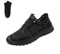 Générique Zenfaze Orthopedic Shoes for Men, Slip-On Orthopedic Hiking Shoes for Men,Arch Support, Breathable Mesh Elastic Laces (black,32)