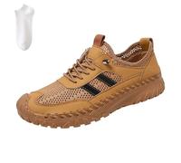 Générique Zenfaze Orthopedic Shoes for Men, Slip-On Orthopedic Hiking Shoes for Men,Arch Support, Breathable Mesh Elastic Laces (brown,32)