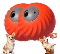 Générique Zoomie Buddy 2.0 Smart Touch Interactive Dog Toy, 2 in 1 Interactive Dog Balls + Pet Feeder, Automatic Rolling + Feeding, USB-C Rechargeable, Suitable for Small/Medium Dogs (2 PCS,Orange)