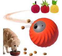 Générique Zoomie Buddy 2.0, Zoomie Buddy Dog Toy, 2 in 1 Interactive Dog Balls & Pet Feeder, Dog Track Food Leaking Ball, Automatic Rolling + Feeding, USB-C Rechargeable (Orange Pineapple)
