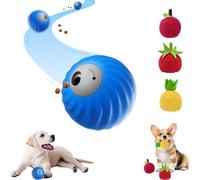 Générique Zoomie Buddy 2.0, Zoomie Buddy Dog Toy, 2 in 1 Interactive Dog Balls & Pet Feeder, Pet Feeder Puzzle with 3 Kinds of Fun Fruit Cover,USB Rechargeable,Two Modes,for Small/Medium Dogs (Blue)