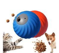Générique Zoomie Buddy 2.0 - Zoomie Buddy for Dogs,2 in 1 Interactive Dog Balls & Pet Feeder, Dog Track Food Leaking Ball,for Small Or Medium Dogs and Cat (Orange+Blue)