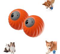 Générique Zoomie Buddy 2.0, Zoomie Buddy Interactive Pet Toys, Smart Pet Rolling Feeding Ball Eed, Dual Modes, USB Rechargeable, Dog Toys to Keep Them Busy (2Pcs*Orange)