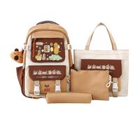 Générique Zubehör - Süßer Mehrfachfach-Stauraum | Set mit Reiserucksack und Federmappe für Kinder, Schüler | Zuhause, Schule, Wohnheim, Reisen, Outdoor, Geburtstag, Feiertag, Lustiger Organizer