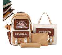 Générique Zubehör - Süßer Mehrfachfach-Stauraum | Set mit Reiserucksack und Federmappe für Kinder, Schüler | Zuhause, Schule, Wohnheim, Reisen, Outdoor, Geburtstag, Feiertag, Lustiger Organizer