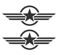 Génériquement 2 autocollants US Army Star américain - Autocollant pour voiture (283/14)