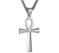 Generisch 1 collier avec pendentif religieux en forme de croix pour homme - 22 + 2 colliers souvenirs, alliage, No Gemstone