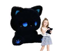 Generisch 1 doudou chat - 10 x 10 x 15 cm - Peluche animale au design mignon - Coussin interactif doux pour la peau avec expressions faciales émotionnelles pour enfants - Cadeau de voyage