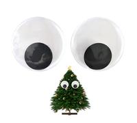 Generisch 1 paire d'yeux mobiles adhésifs - Accessoires de décoration pour appartement, Halloween, fête, porte, bureau, chambre, école