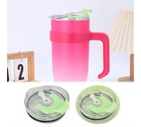 Generisch 1 paquet de couvercles de rechange pour tasse de 100 ml, compatible avec les autres. Options de boisson : directement ou avec une paille à travers le couvercle à charnière. (vert, 10 x 9,2