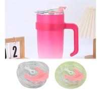 Generisch 1 paquet de couvercles de rechange pour tasse de 100 ml, compatible avec les autres. Options de boisson : directement ou avec une paille à travers le couvercle à charnière. (10 x 9,2 cm)