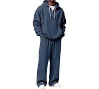 Generisch 2 pièces modernes avec pantalon assorti pour les occasions formelles, les loisirs, design classique, tissu de qualité supérieure, Marine, M