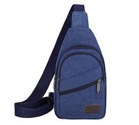 Generisch 2022 Hommes Décontracté Couleur Unie Simple Une Épaule Sac à Bandoulière Sacs Cintre, bleu, Taille unique