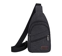 Generisch 2022 Hommes Décontracté Couleur Unie Simple Une Épaule Sac à Bandoulière Sacs Cintre, Noir , Taille unique