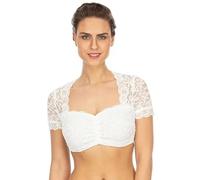 Generisch 2025 - 1 pièce - Lingerie à armatures - Gilet en dentelle pour femme - Élégant chemisier Dirndl noir - Chemisier en dentelle pour la fête de la bière - Lingerie, Blanc., S