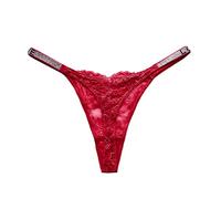 Generisch ·2025 3 PCS Femmes Culottes en Dentelle Crochet Lace Up Panty Tangas G String Lingerie Sous-vêtements Filet à Linge Machine à Laver Sous-vêtements, rouge, XL